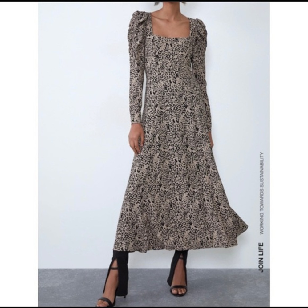 Zara Leopard/Cheetah Print Dress (M)